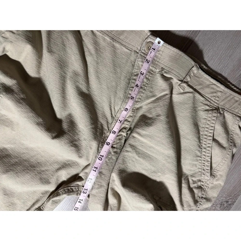 WearFirst Mens Cargo Shorts Tan Khaki Ripstop Stretch Size 42 Outdoor Casual